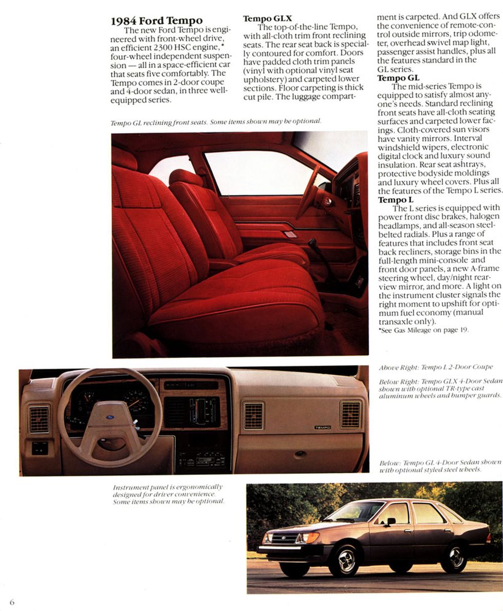 1984 Ford Cars Brochure Page 10